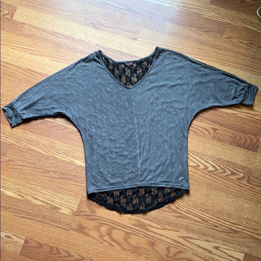 Guess Lacy Back 3/4 Sleeve Top